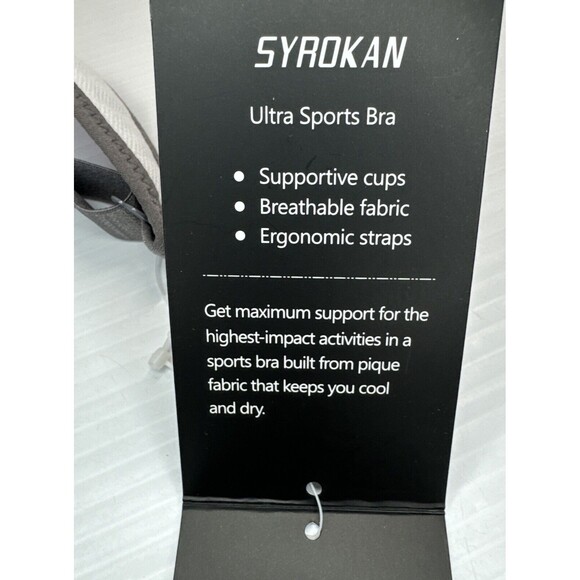 Syrokan Ultra Sports Bra Wireless High Impact Workout Purple White Gray Size 42E - Picture 5 of 9